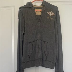 Hollister Charcoal Hoodie with Logo